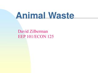Animal Waste