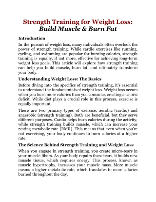 Strength Training for Weight Loss_ Build Muscle & Burn Fat