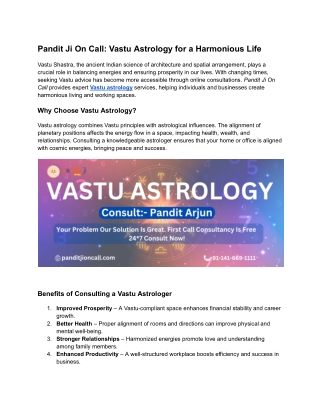 Vastu Astrology