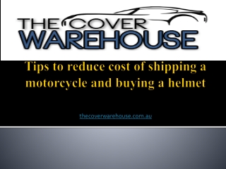 Tips to reduce cost of shipping a motorcycle and buying a he