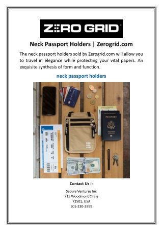 Neck Passport Holders | Zerogrid.com