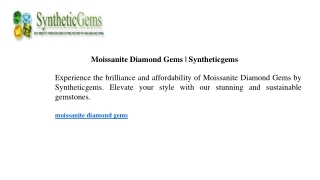 Moissanite Diamond Gems  Syntheticgems