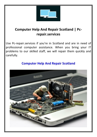 Computer Help And Repair Scotland Pc-repair.services