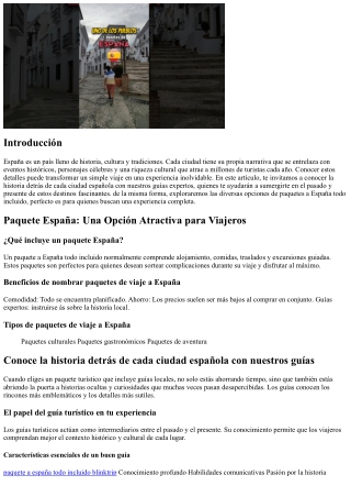 Conoce la historia detrás de cada ciudad española con nuestros guías