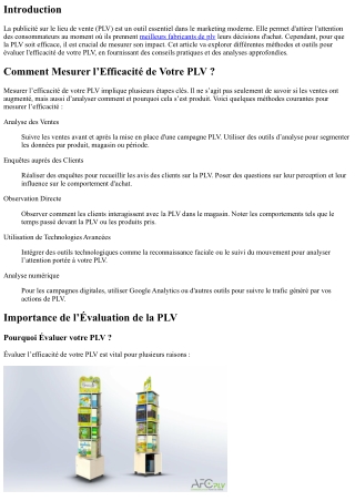 Comment Mesurer l’Efficacité de Votre PLV