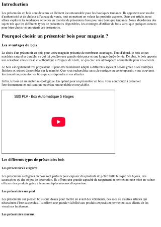 Les tendances actuelles en matière de présentoirs bois pour une boutique tendanc