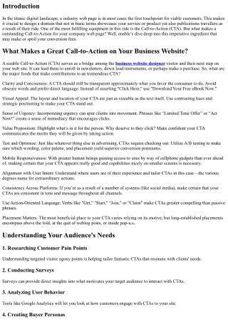 What Makes a Great Call-to-Action on Your Business Website?