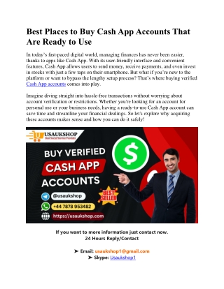 Best Places to Buy Cash App Accounts That Are Ready to Use