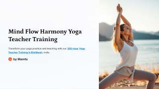 300 Hour Yoga Teacher Training in Rishikesh India