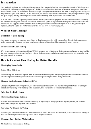 How to Conduct User Testing for Better Results