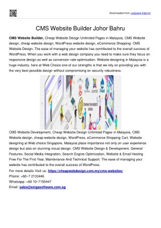 CMS Website Builder Johor Bahru