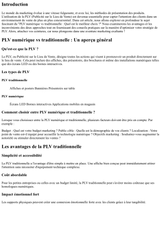 PLV numérique vs traditionnelle : Quel est le meilleur choix ?
