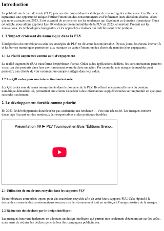 Les 10 tendances incontournables de la PLV en 2023