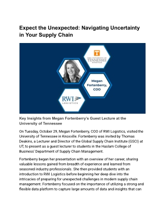 Expect the Unexpected_ Navigating Uncertainty in Your Supply Chain - RWI Logistics
