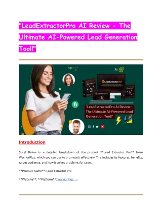 LeadExtractorPro AI Review