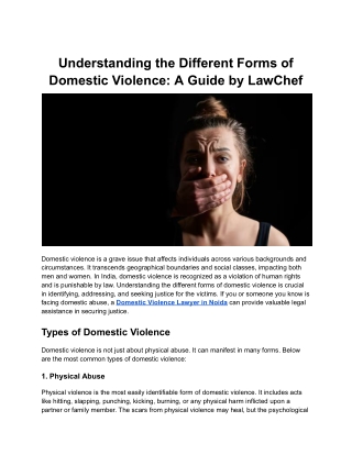 Understanding the Different Forms of Domestic Violence_ A Guide by LawChef