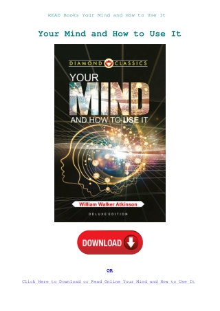 READ Books Your Mind and How to Use It