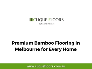 Premium Bamboo Flooring in Melbourne for Every Home