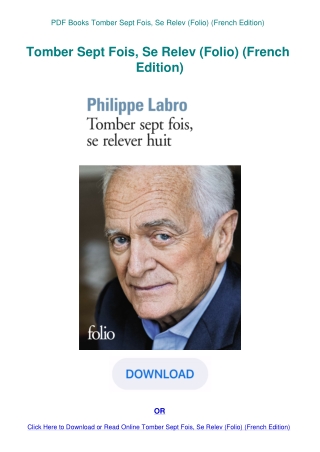 PDF Books Tomber Sept Fois  Se Relev (Folio) (French Edition)