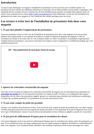 Les erreurs à éviter lors de l'installation de présentoirs bois dans votre magas