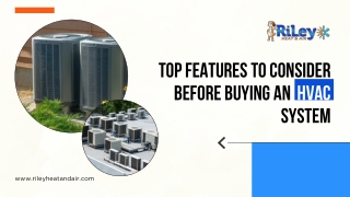 What Are the Top Features to Consider Before Buying an HVAC System?