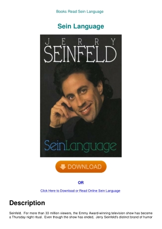 Books Read Sein Language
