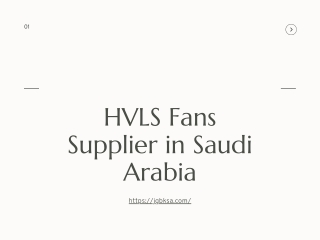 HVLS Fans Supplier in Saudi Arabia