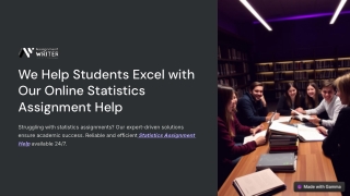 We Help Students Excel with Our Online Statistics Assignment Help