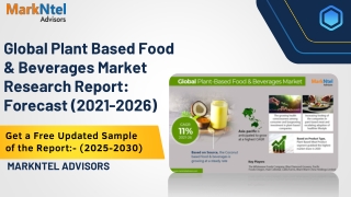 Plant Based Food & Beverages Market Comprehensive Analysis and Forecast 2021-26