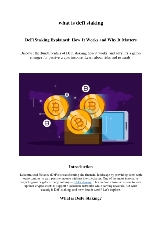 what is defi staking