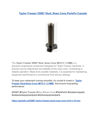 Taylor Freezer 55987 Stud, Nose Cone PartsFe Canada