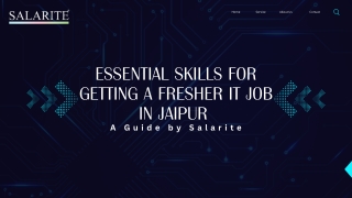 Essential Skills for Getting a Fresher IT Job in Jaipur