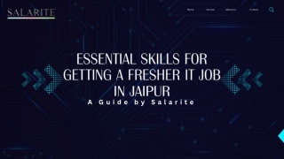 Essential Skills for Getting a Fresher IT Job in Jaipur