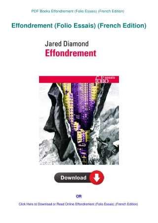PDF Books Effondrement (Folio Essais) (French Edition)