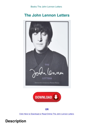 Books  The John Lennon Letters