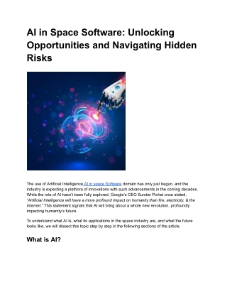AI in Space Software_ Unlocking Opportunities and Navigating Hidden Risks