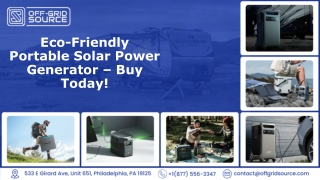 Eco-Friendly Portable Solar Power Generator – Buy Today