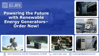 Powering the Future with Renewable Energy Generators– Order Now!.
