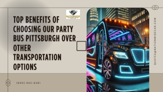 Top Benefits of Choosing Our Party Bus Pittsburgh Over Other Transportation Options