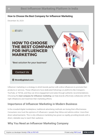 How to Choose the Best Company for Influencer Marketing