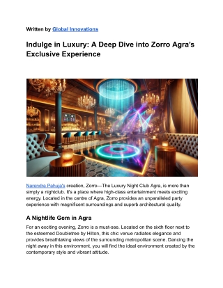 Meta Title_  Zorro Agra_ Where Culinary Superiorism Meets Luxurious Nightlife