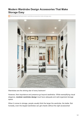 Modern Wardrobe Design Accessories That Make Storage Easy