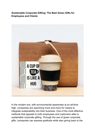 Sustainable Corporate Gifting_ The Best Green Gifts for Employees and Clients
