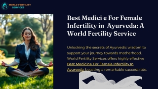 Best Medicine For Female Infertility in Ayurveda