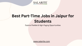 Best Part-Time Jobs in Jaipur for Students