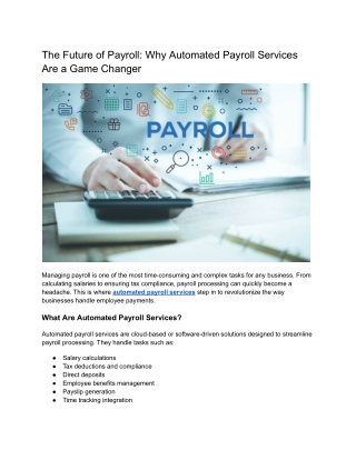 The Future of Payroll_ Why Automated Payroll Services Are a Game Changer