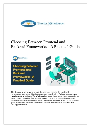 Choosing Between Frontend and Backend Frameworks