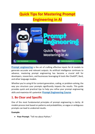 Prompt Engineering Online Training Institute | Hyderabad