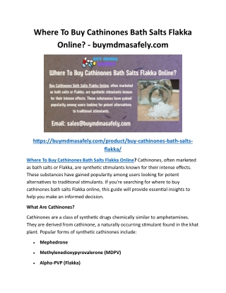 Where To Buy Cathinones Bath Salts Flakka Online - buymdmasafely.com