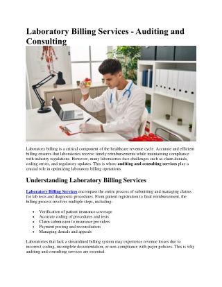Laboratory Billing Services